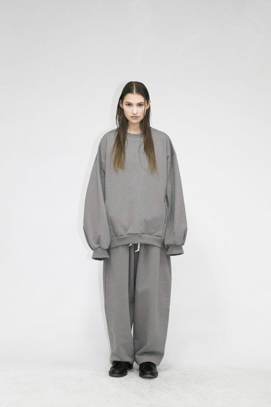 21AW, WM05-SW212051, MY BEAUTIFUL LANDLET TUMBLER BRUSHED BACK SWEATER, Grey, TOYASIDO, Tokyo, 通販.