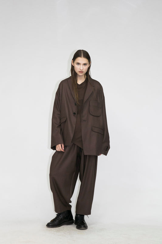 21AW, WM08-JK212081, MY BEAUTIFUL LANDLET AUSTRALIA FLANNEL JACKET, brown, black, my beautiful landlet (マイビューティフルランドレット) を取扱う正規通販ストアTOYASIDO。