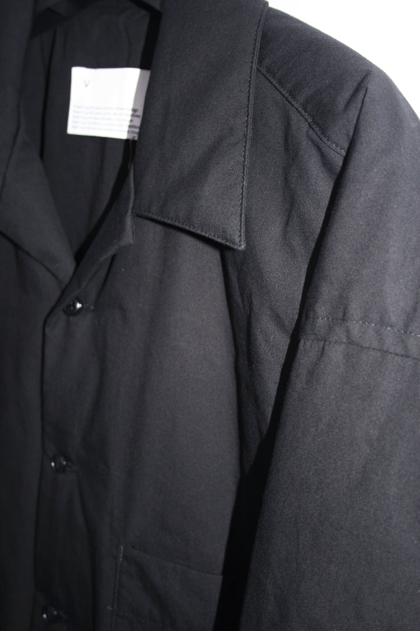 21AW, VOSF-G13, VOAAOV ORGANIC COTTON BROAD SHIRT (KAWADA DOWN FEATHER), BLACK, VOAAOV (ヴォアーブ) を取扱う正規通販ストアTOYASIDO。