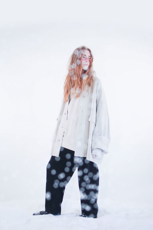 21AW, EH43HBB-07, EDWINA HÖRL HBB STAND-UP COLLAR BLOUSON - AN ISSUE OF FREEDOM, Off White, Edwina Hoerl, エドウィナホール, Edwina Horl, TOYASIDO, Made in Japan, Tokyo, Edwina Hörl, Edwina Hoerl 通販.