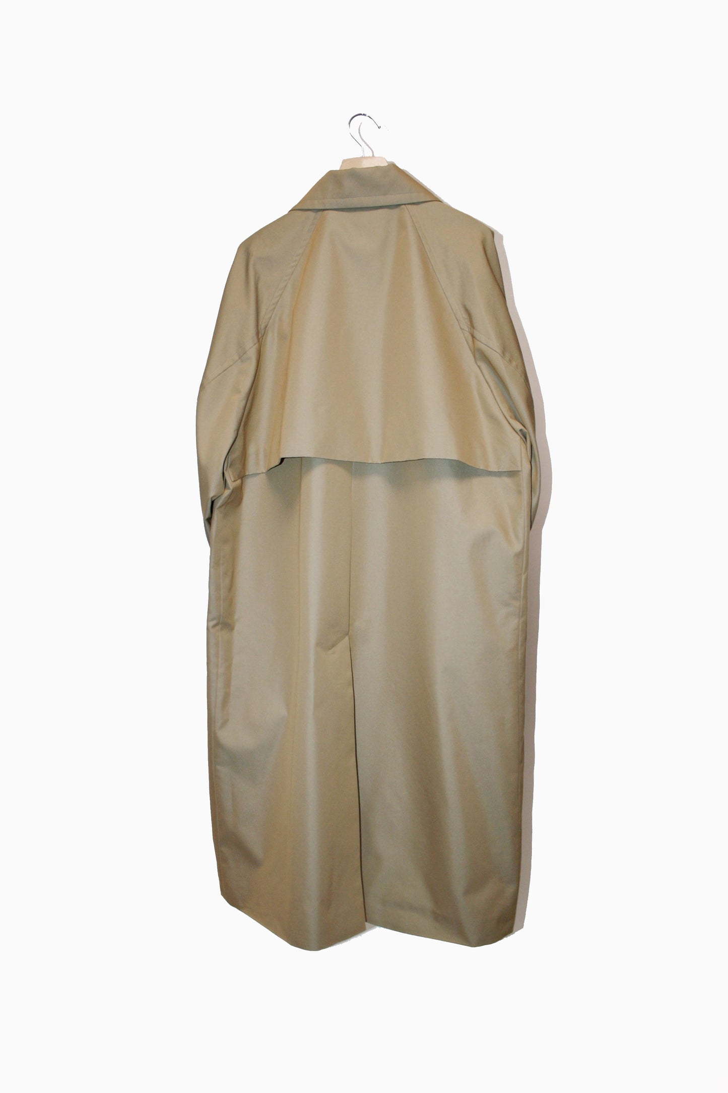 VOAAOV SUPIMA COTTON x POLYESTER GABADINE COAT - BEIGE