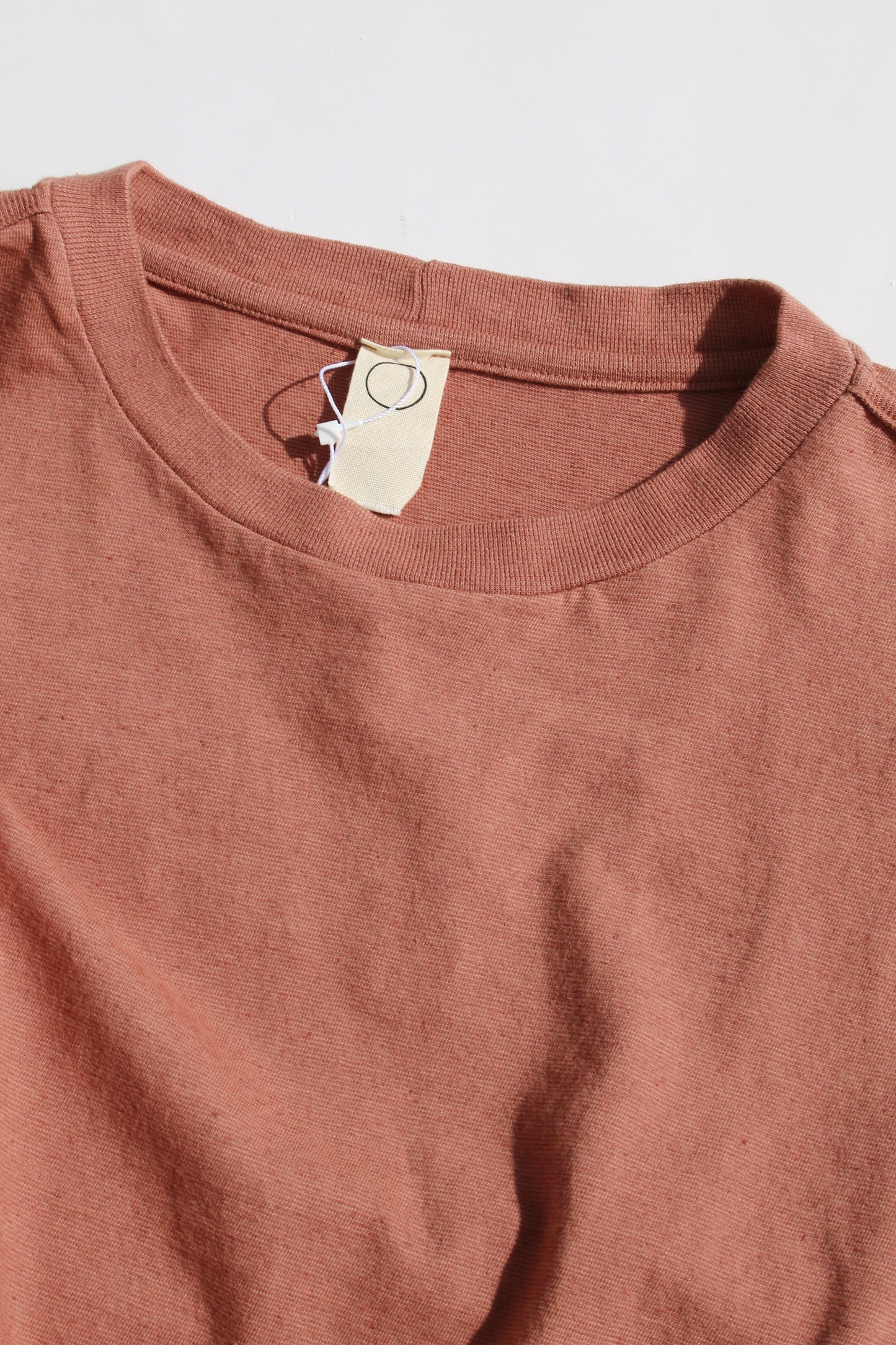 O PROJECT HEMP COTTON JERSEY LS TEE - RED BRICK