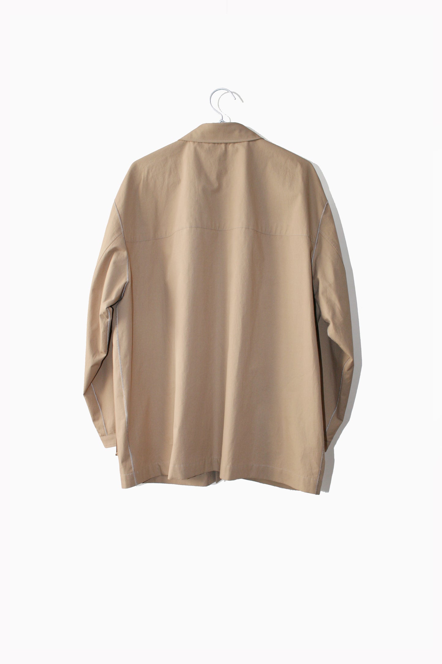 VOAAOV ORGANIC COTTON BROAD SHIRT - BEIGE