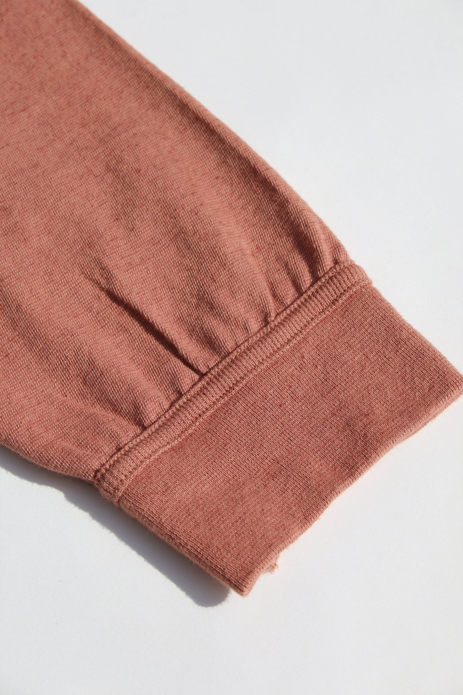 O PROJECT HEMP COTTON JERSEY LS TEE - RED BRICK