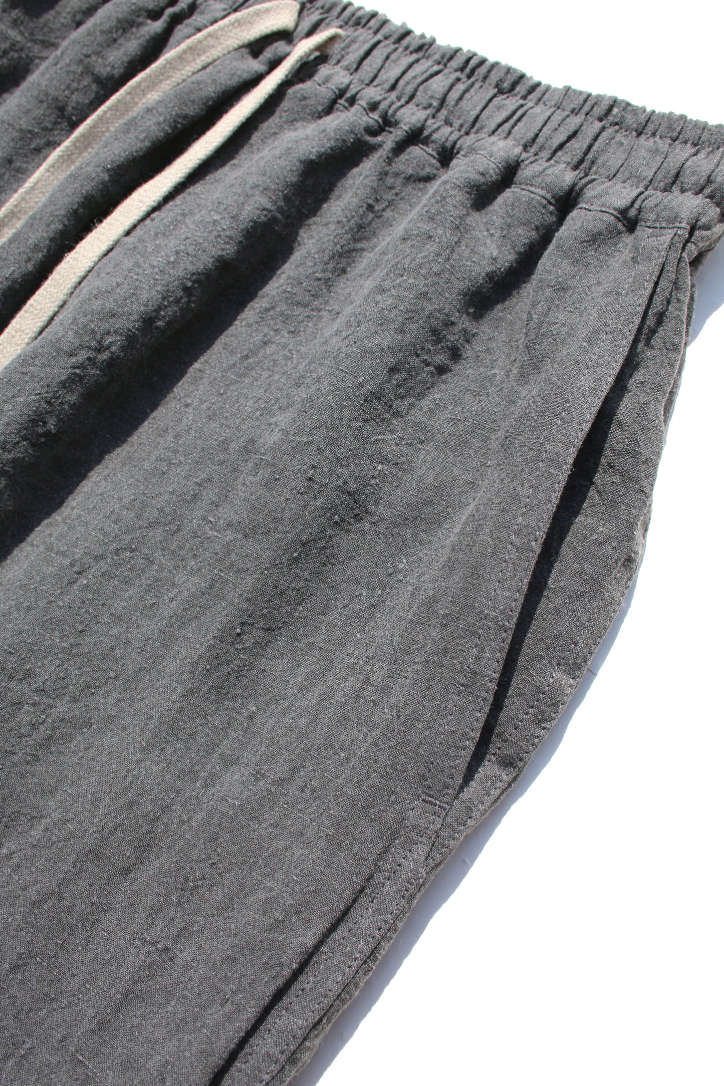 O PROJECT FLAX LAWN JOGGING TROUSERS - DK SUMI DYED