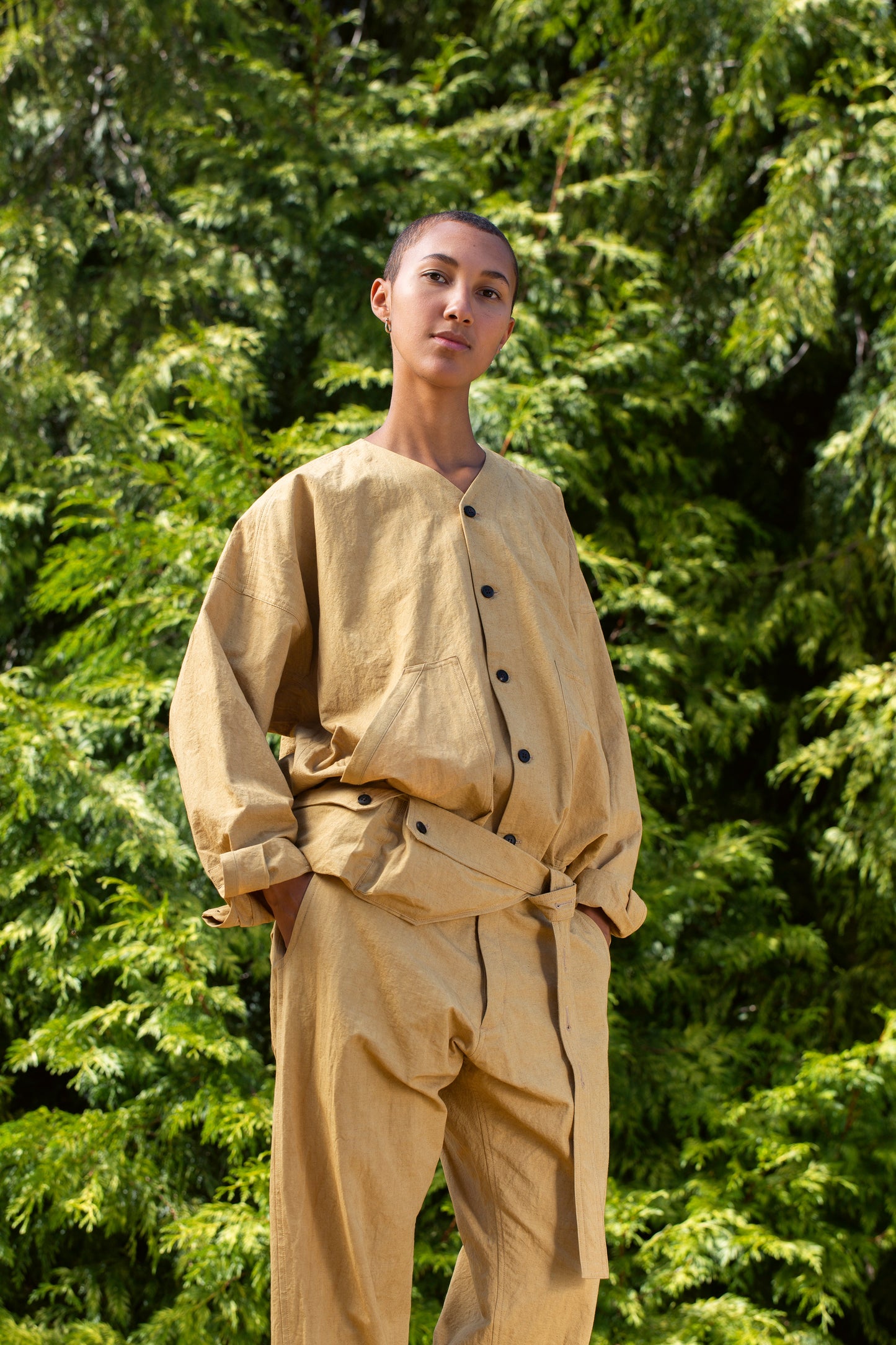 O PROJECT COVERALL SHIRT - MUSTARD