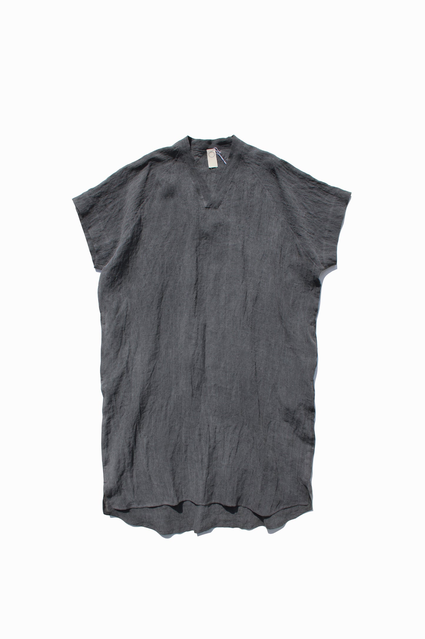 O PROJECT FLAX LAWN WOVEN TUNIC - DK SUMI DYED