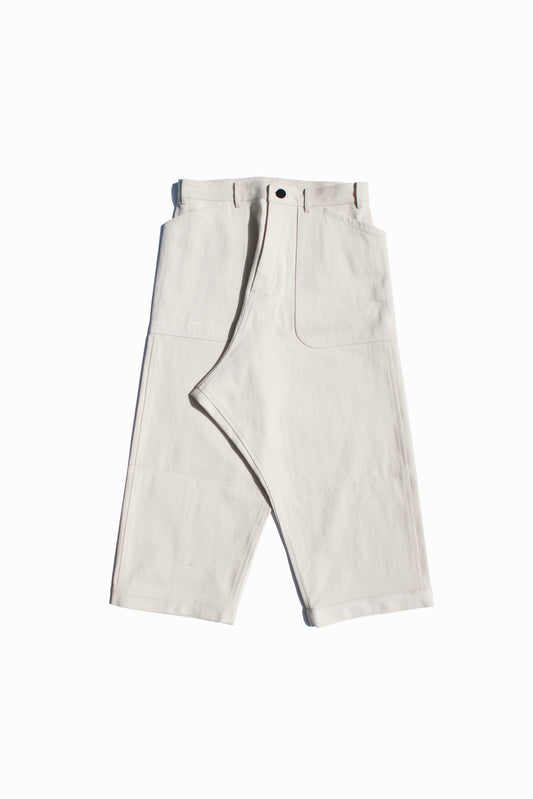 O PROJECT ORGANIC SELVEDGE DENIM WIDE TROUSERS - KINARI