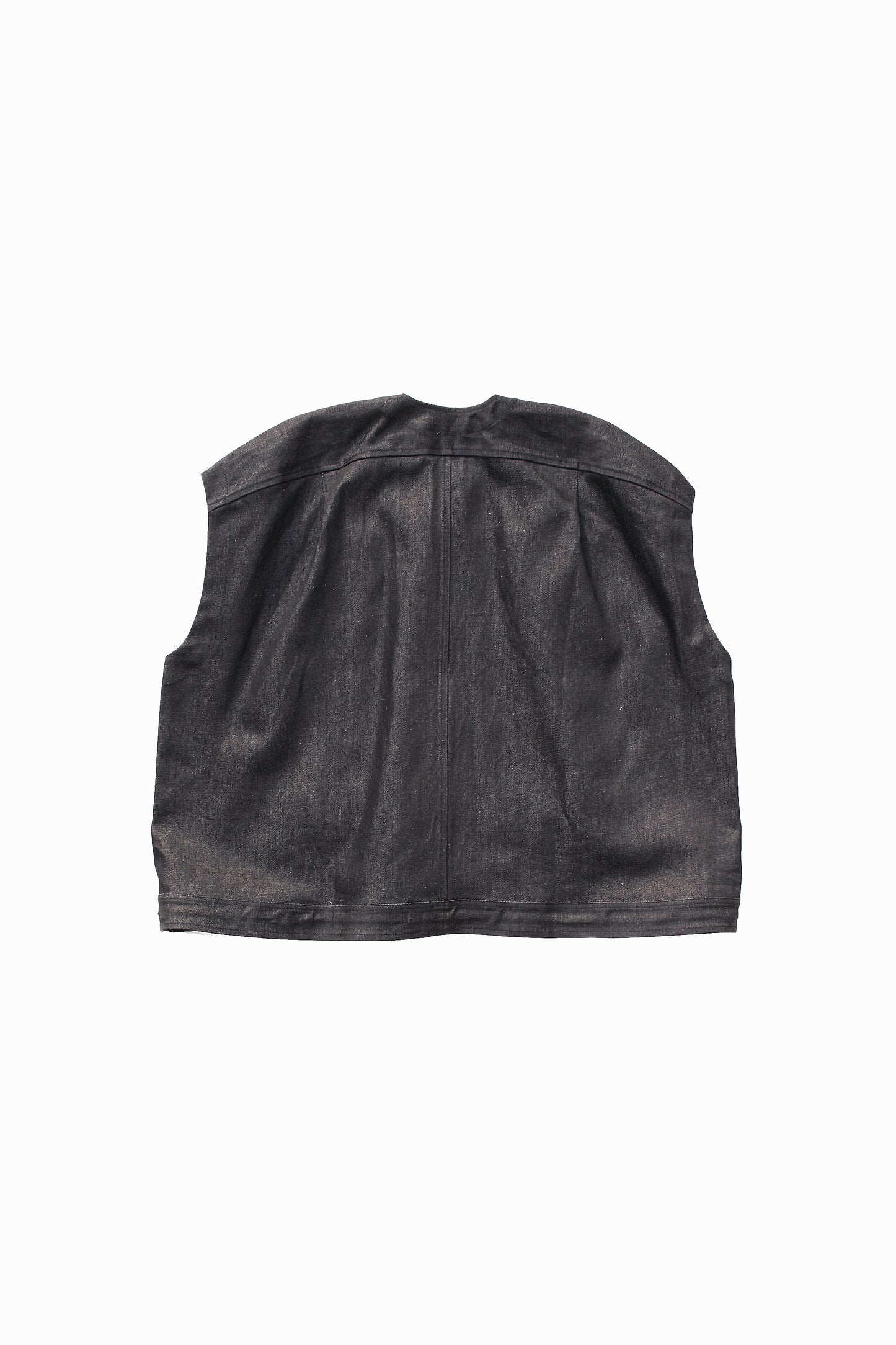 O PROJECT DRY DENIM SLEEVELESS JACKET