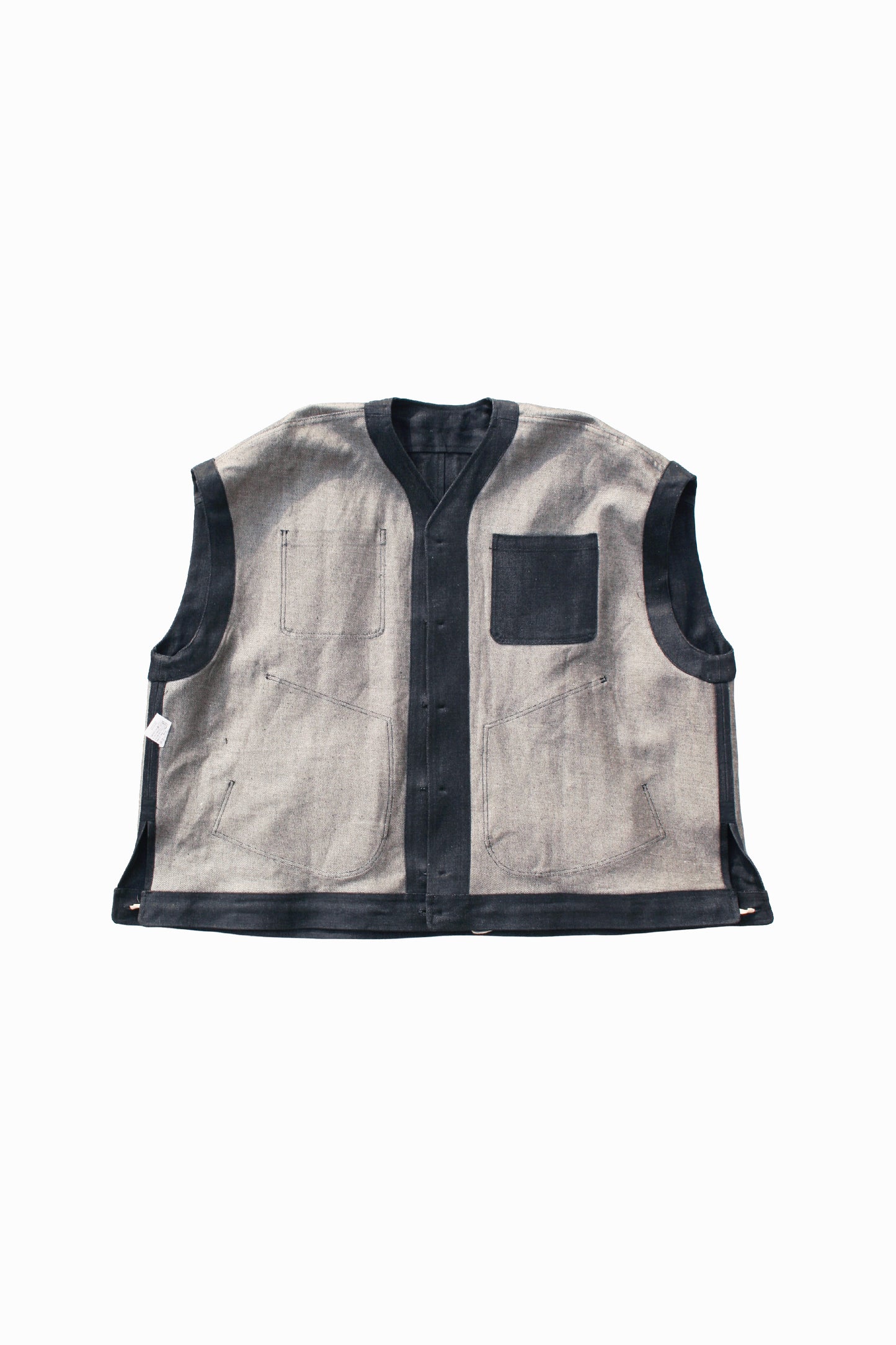 O PROJECT DRY DENIM SLEEVELESS JACKET