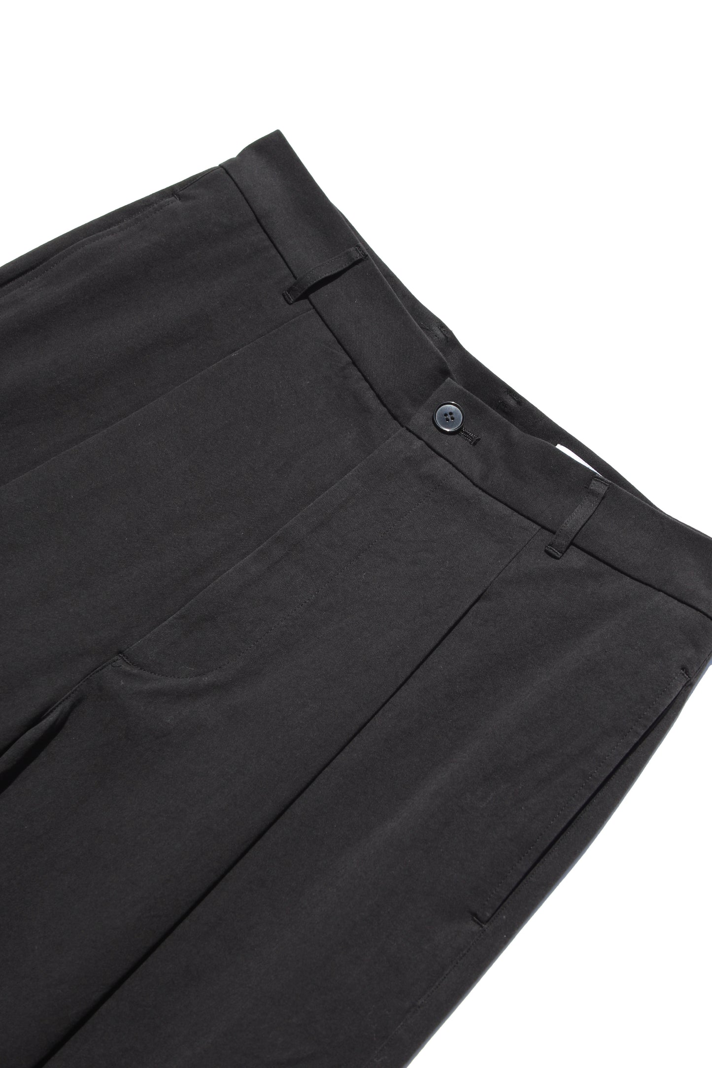 VOAAOV COTTON DYED WASHER HALF PANTS - BLACK