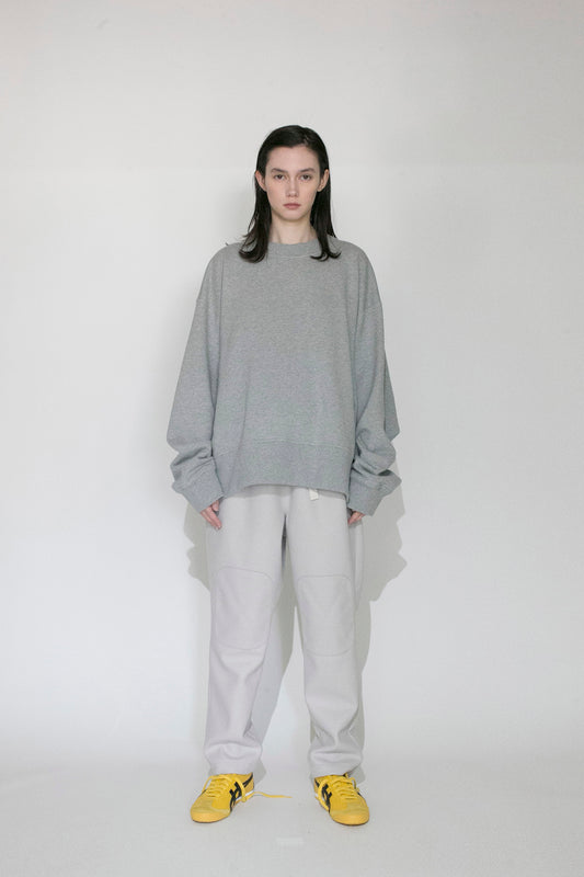 VOAAOV PILE KNITTING SWEAT SHIRT - GREY