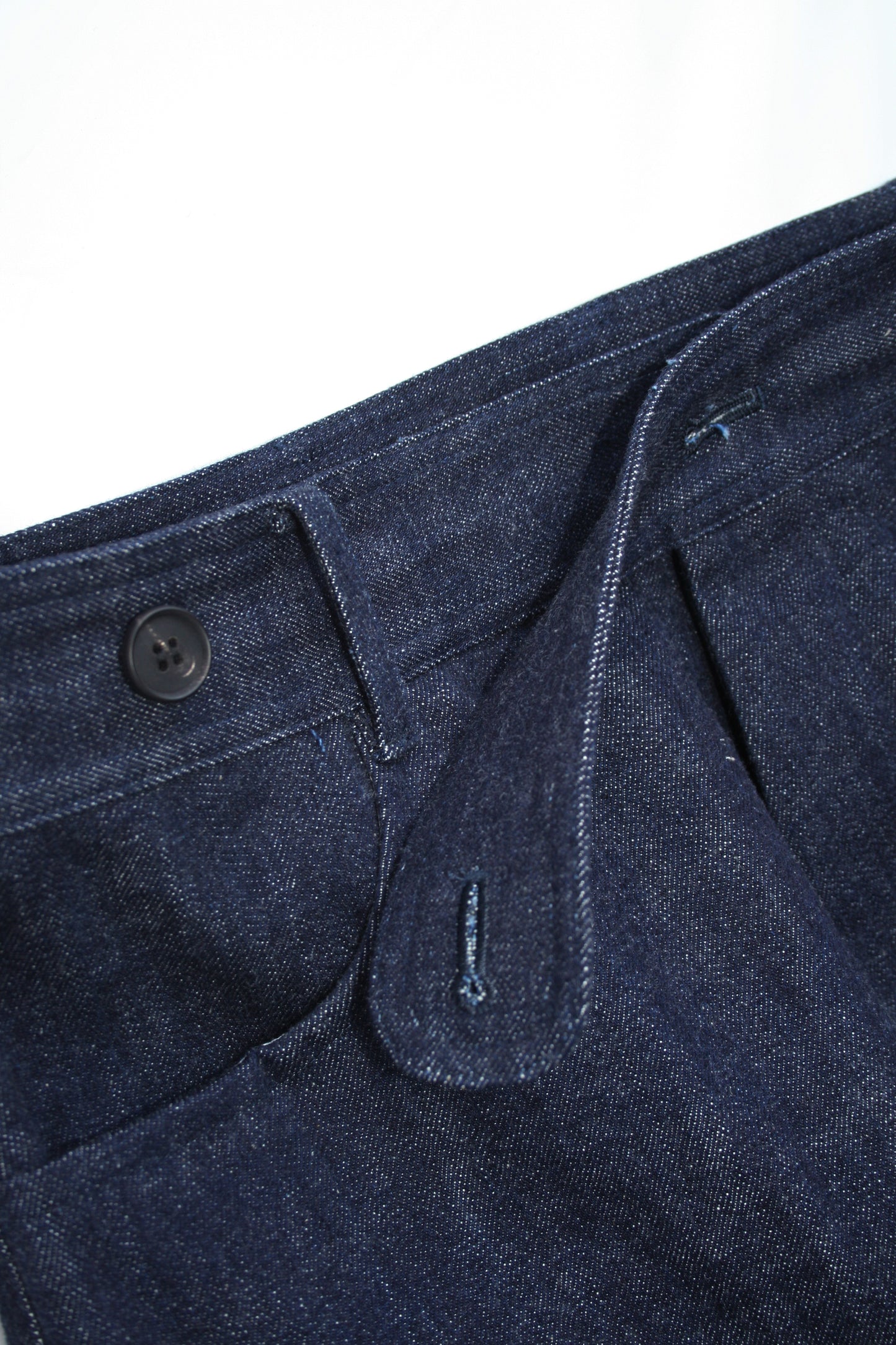 O PROJECT ORGANIC SELVEDGE DENIM TROUSERS - INDIGO