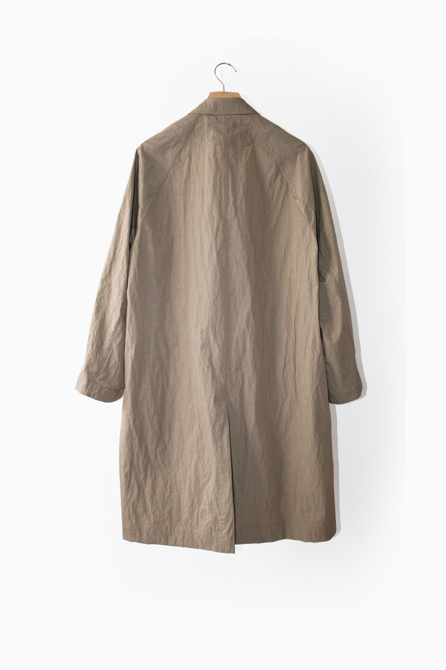 VOAAOV COTTON x NYLON RUDEBACK HALF COAT - BEIGE