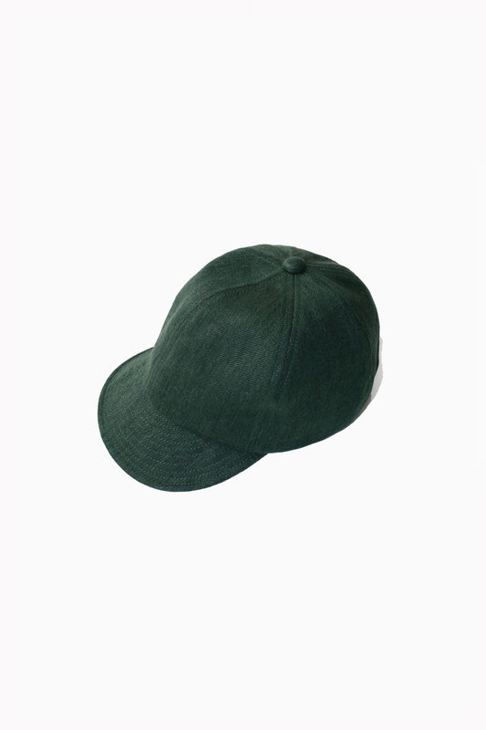 MY BEAUTIFUL LANDLET BISHU JAPAN LINEN CAP - GREEN / BLACK