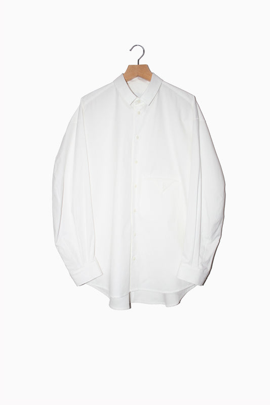 VOAAOV ORGANIC COTTON BROAD SHIRT - WHITE