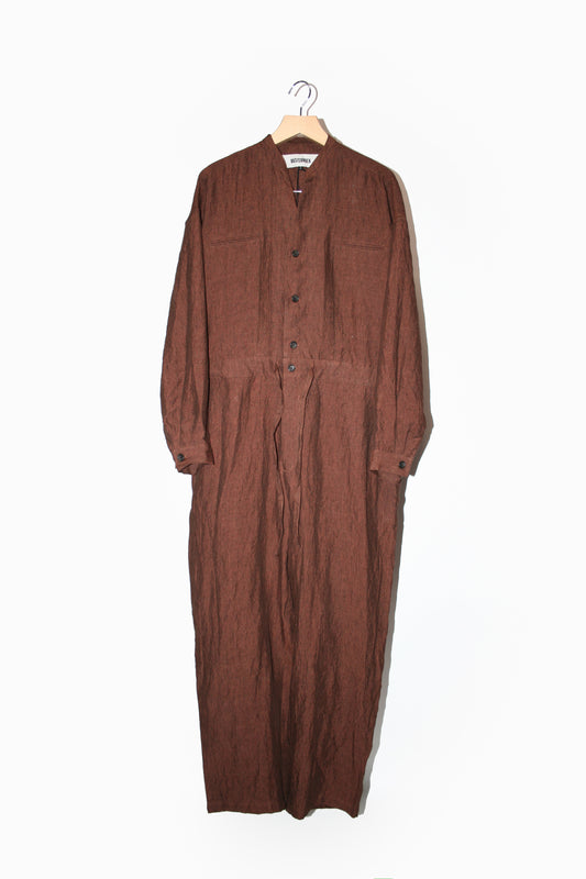 BASISBROEK  LEIDEN JUMPSUIT - CHOCO