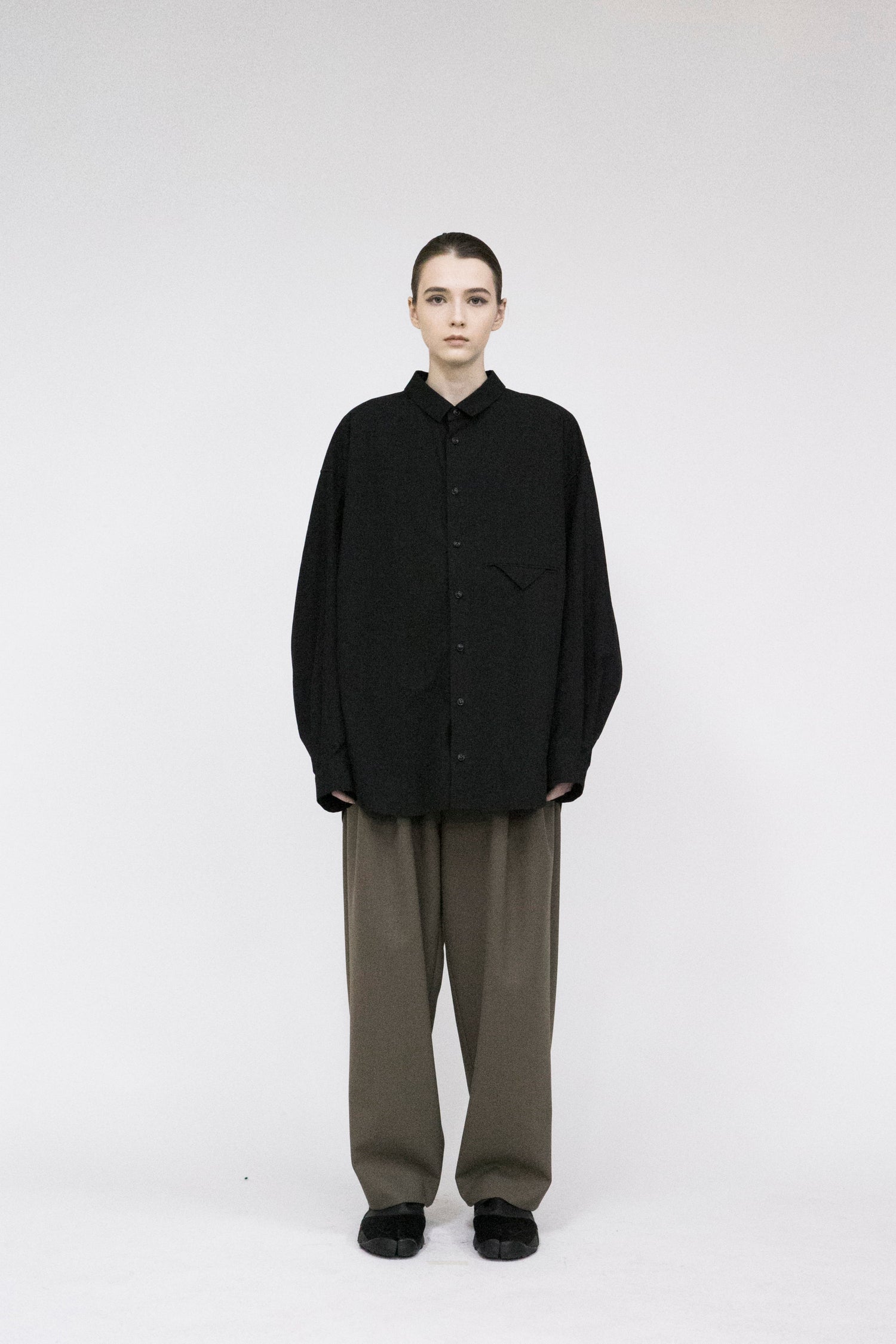 2021 AW, VOSH-G12, VOAAOV ORGANIC COTTON BROAD SHIRT, Black, made in Japan, TOYASIDO, 通販.