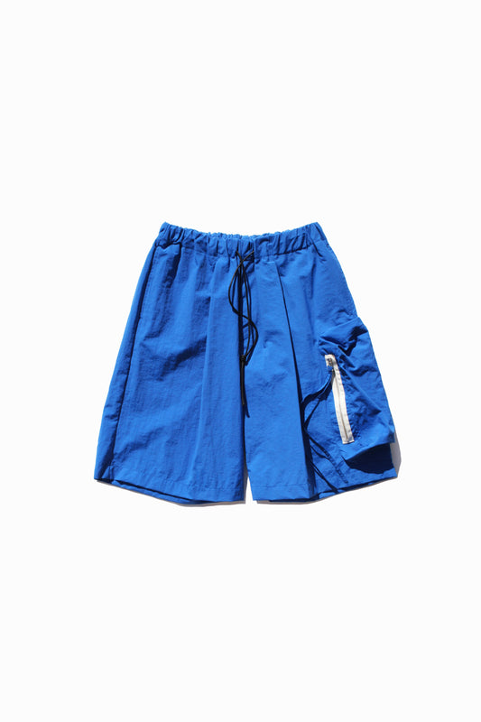 MY BEAUTIFUL LANDLET NYLON DYED TAFFETA SHORTS - BLUE