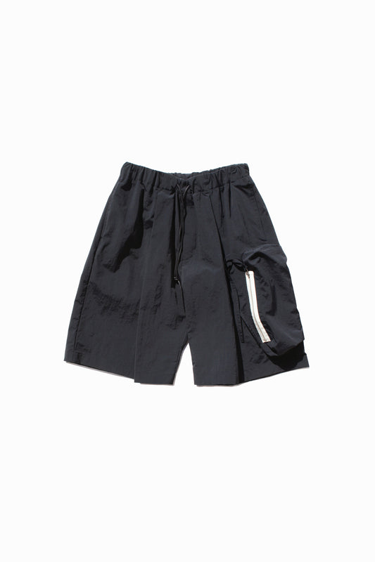 MY BEAUTIFUL LANDLET NYLON DYED TAFFETA SHORTS - BLACK