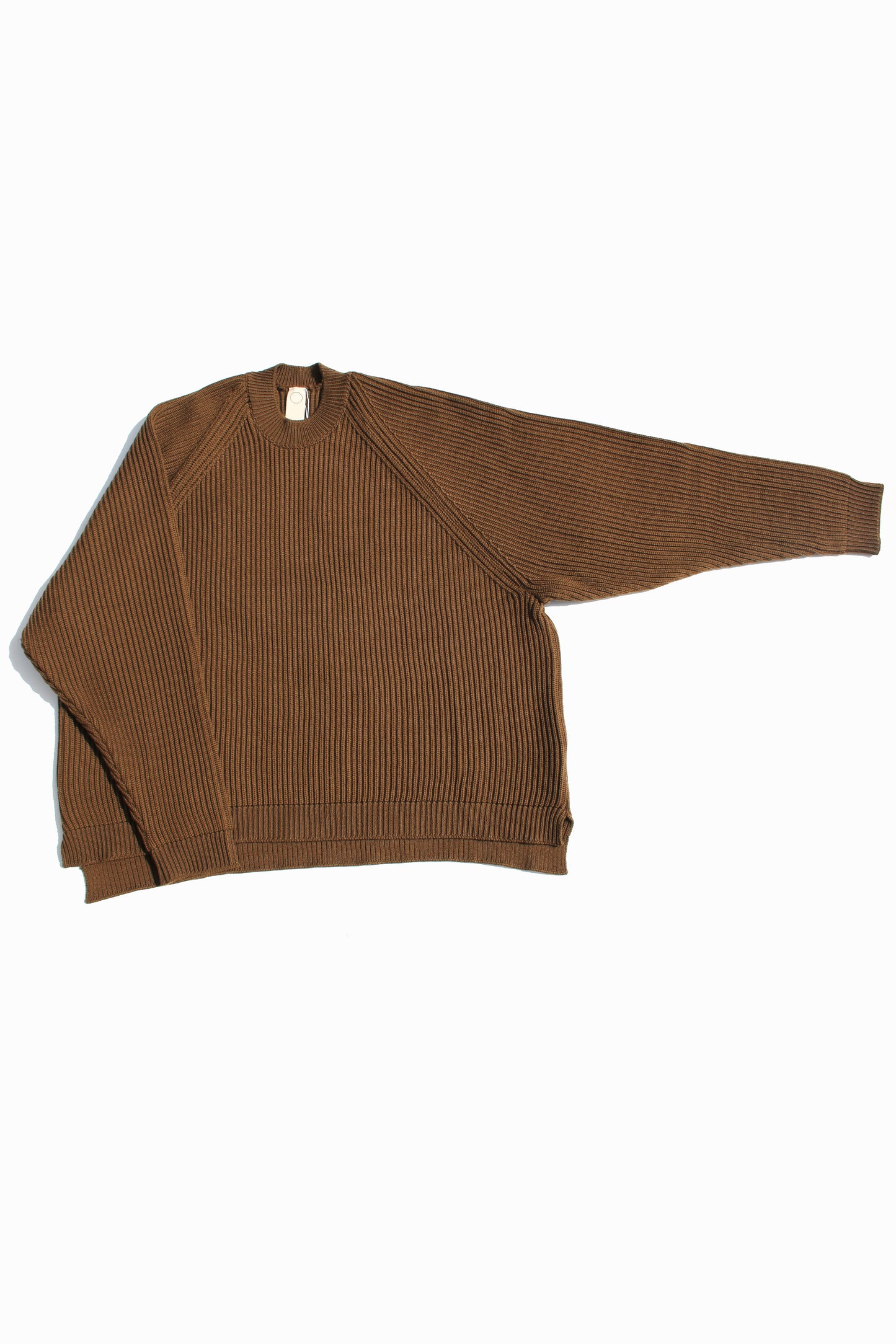 O PROJECT FINE MERINO WOOL KNITTED CREW NECK - MUD
