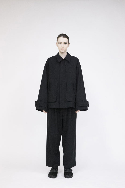 21AW, VOBZ-G41, VOAAOV VINTAGE WOOL WIDE BLOUSON, BLACK, VOAAOV, VOAAOV通販, ヴォアーブ, Tokyo, Made in Japan, TOYASIDO.
