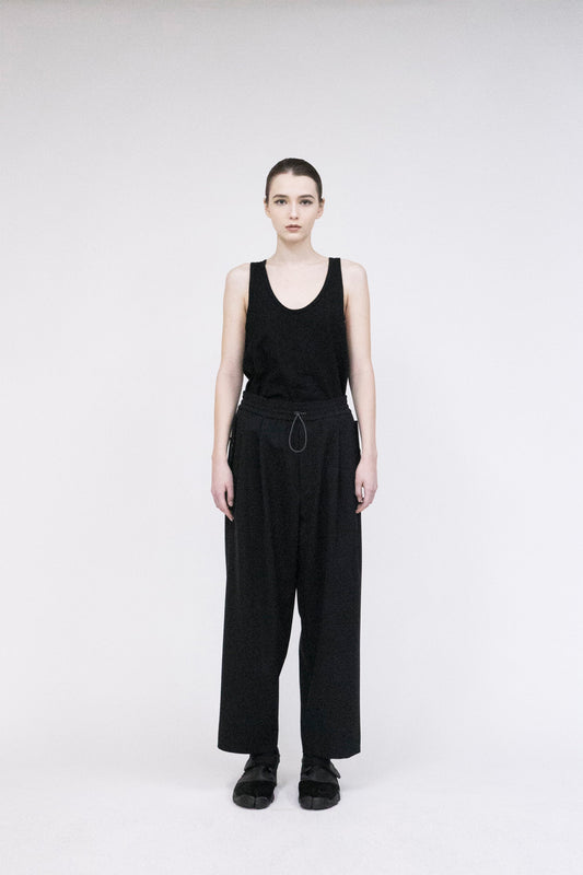 21AW, VOPT-G43, VOAAOV VINTAGE WOOL EASY PANTS, BLACK, VOAAOV通販, ヴォアーブ, Tokyo, Made in Japan, TOYASIDO.