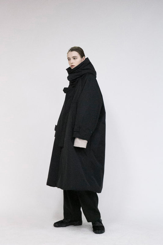 21AW, VODC-G71, VOAAOV NYLON HIGH DENSITY CLOTH DOWN COAT, BLACK, VOAAOV (ヴォアーブ) を取扱う正規通販ストアTOYASIDO。