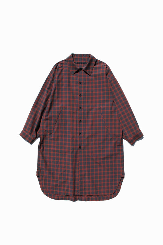 MY BEAUTIFUL LANDLET CHECK TYPEWRITER SHIRT COAT