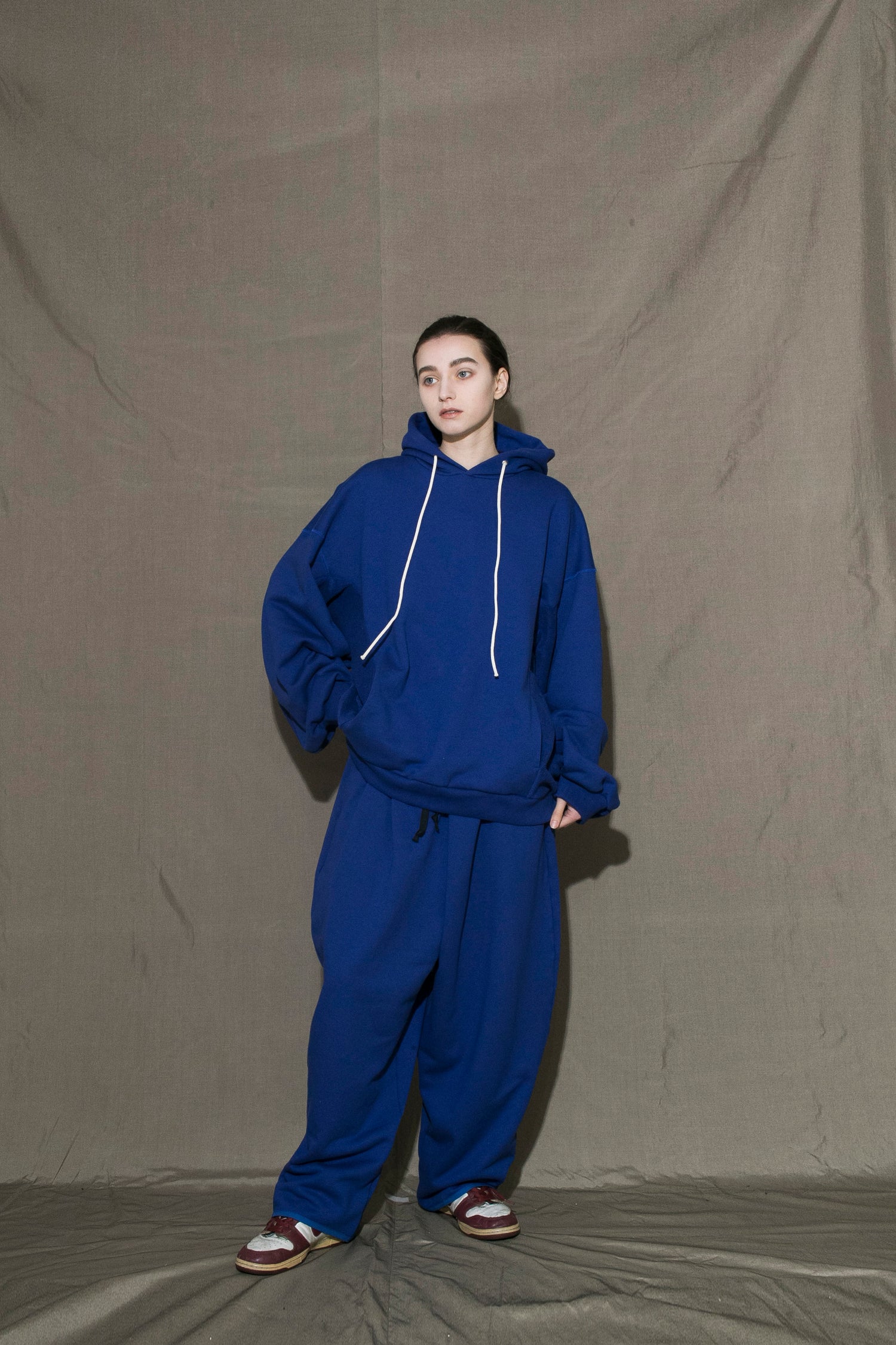 MY BEAUTIFUL LANDLET 30/7 FLEECY FABRIC BIG HOODIE - BLUE – TOYASIDO