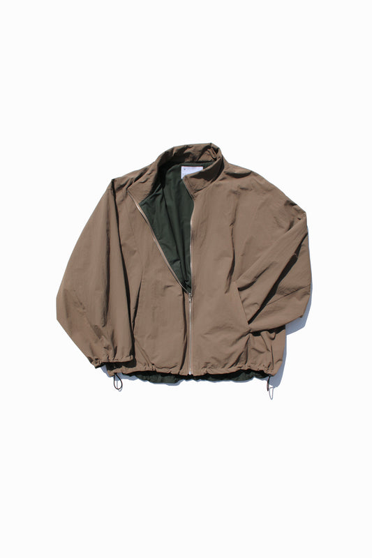 VOAAOV NYLON RIPSTOP TAFFETA REVERSIBLE ZIP BLOUSON