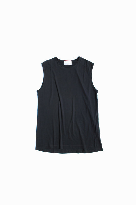 VOAAOV COTTON MODAL SLEEVELESS TOP - BLACK