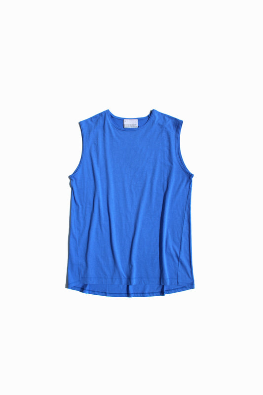 VOAAOV COTTON MODAL SLEEVELESS TOP - BLUE