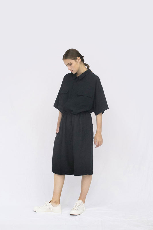 VOAAOV SOFT DRAPE MODAL ALL IN ONE - BLACK
