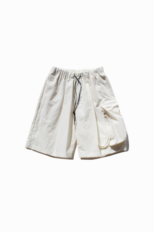 MY BEAUTIFUL LANDLET NYLON DYED TAFFETA SHORTS - OFF WHITE